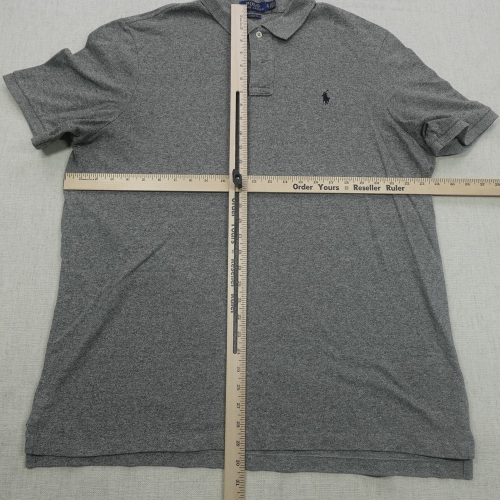 Polo Ralph Lauren Polo Shirt Mens XL Gray Classic Fit Big Pony Embroidered Golf - Picture 6 of 11